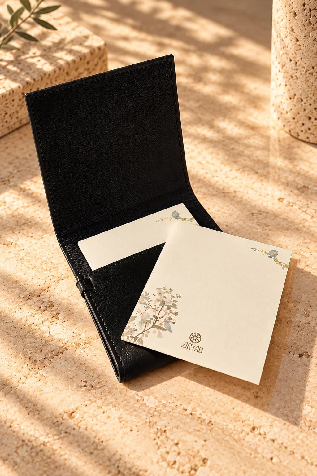 Bloc-notes de poche en cuir