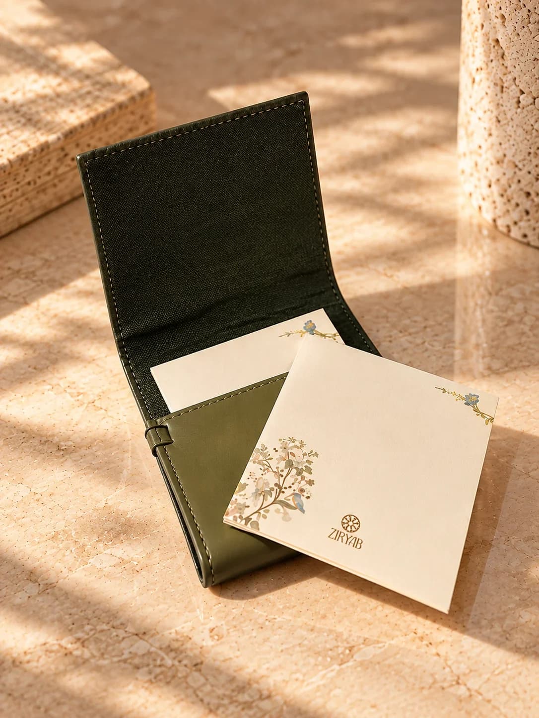 Bloc-notes de poche en cuir