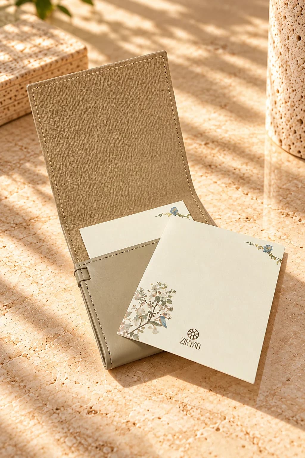Bloc-notes de poche en cuir