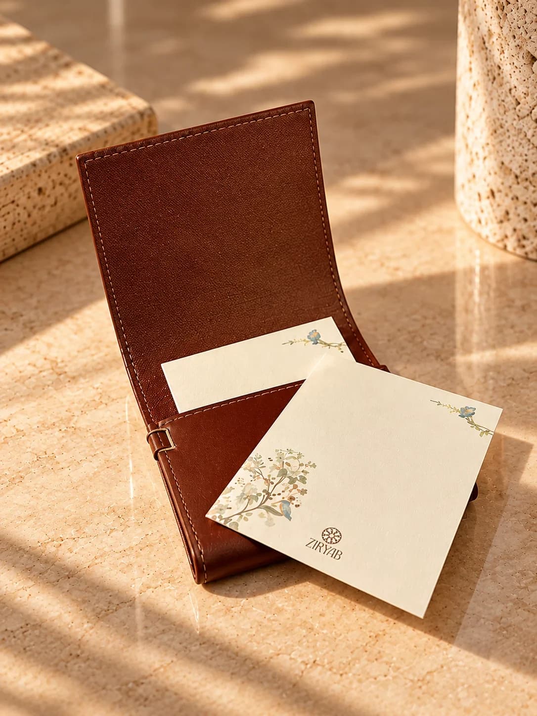 Bloc-notes de poche en cuir