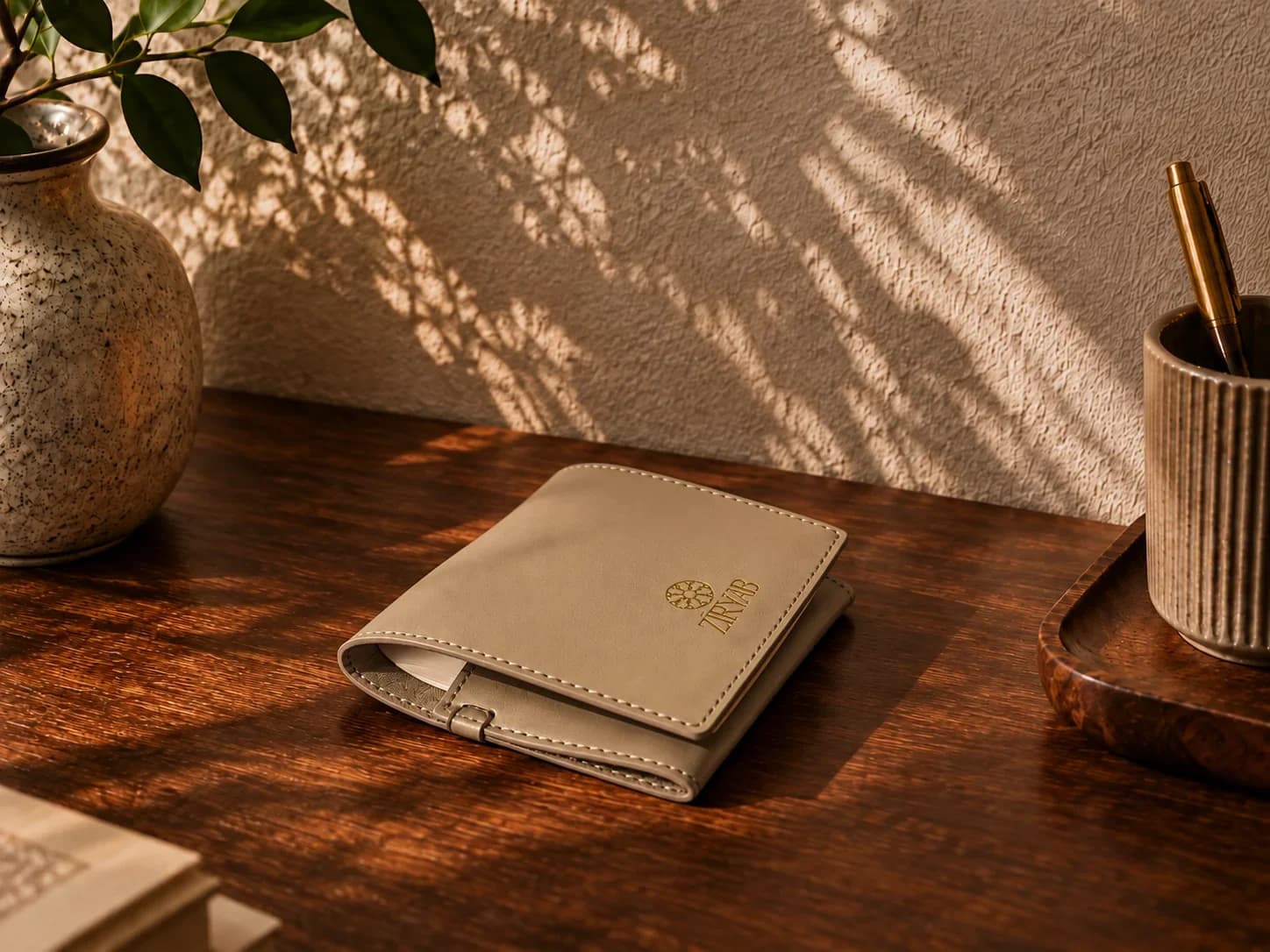 Bloc-notes de poche en cuir