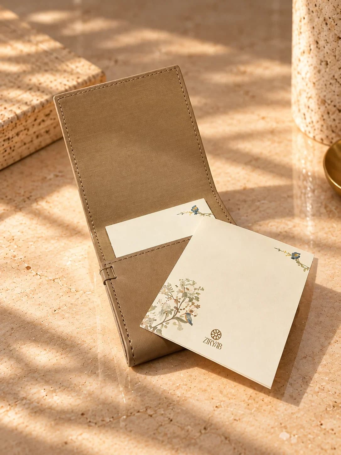 Bloc-notes de poche en cuir