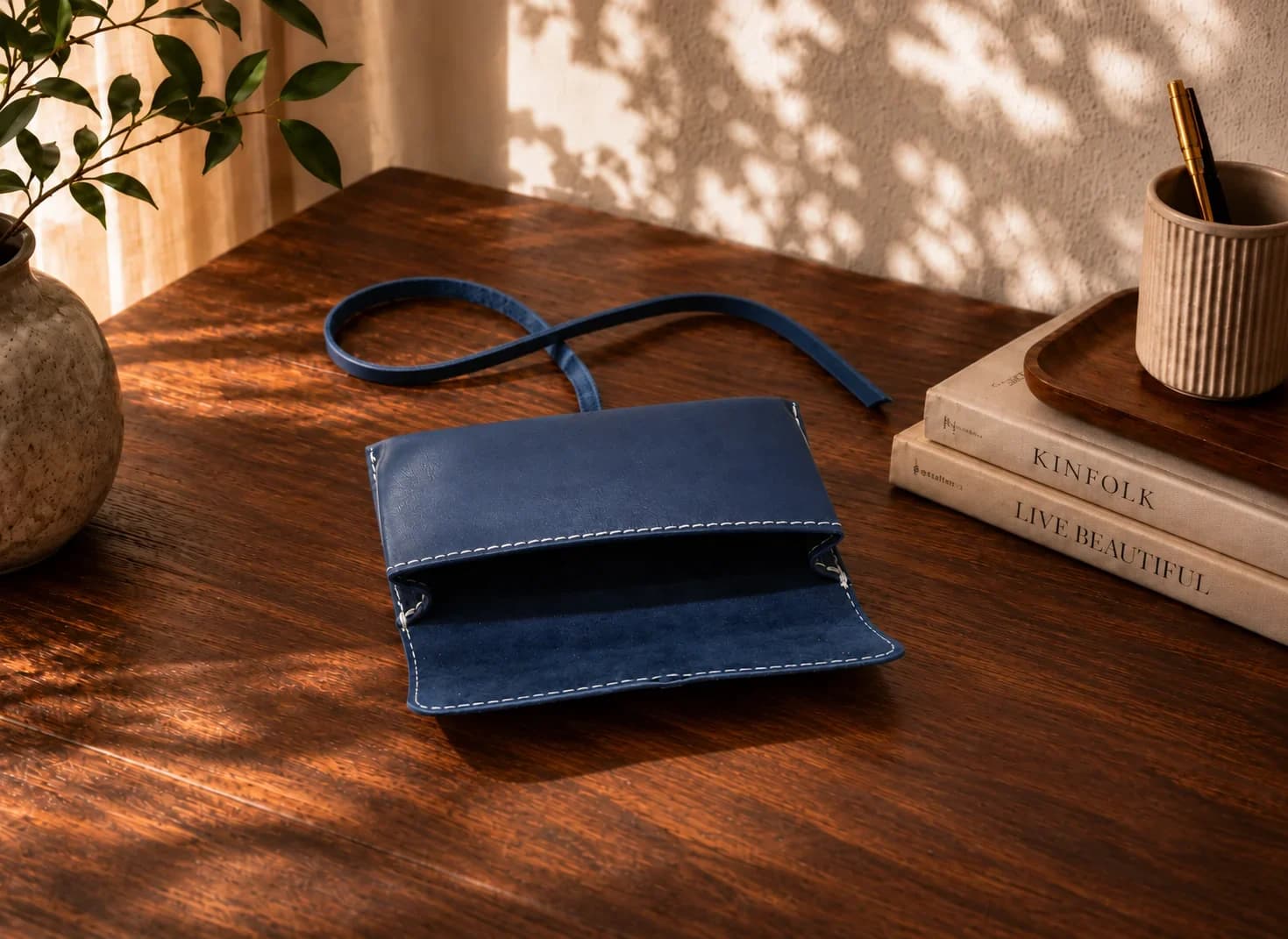 Étui à lunettes en cuir