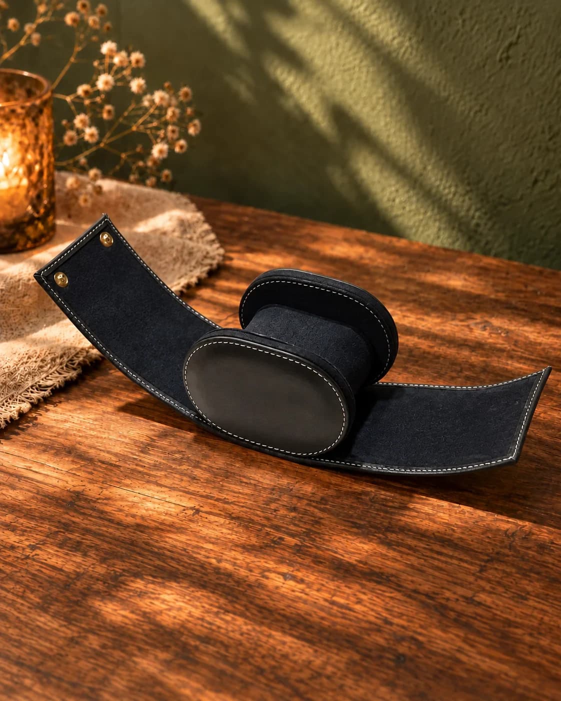Étui à montre en cuir