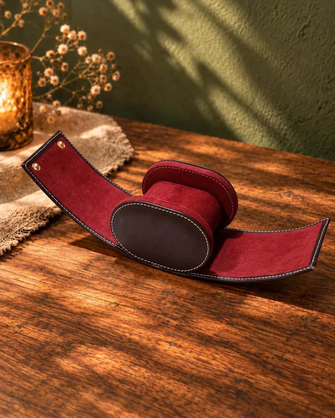 Étui à montre en cuir