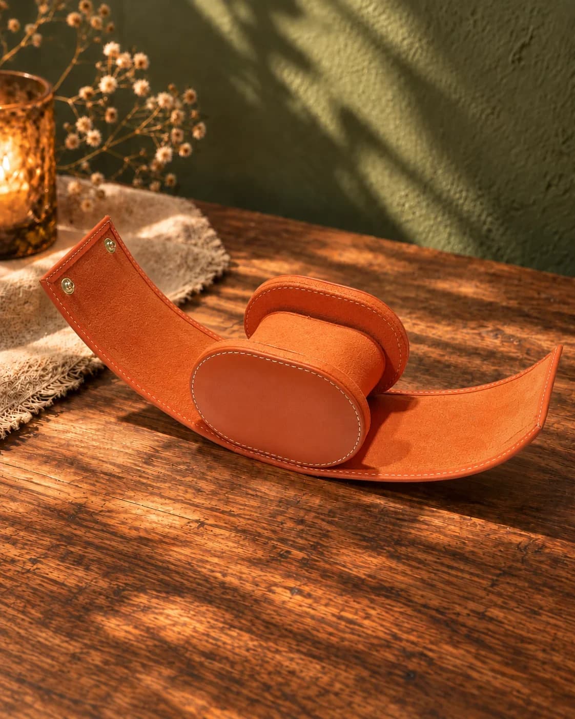Étui à montre en cuir