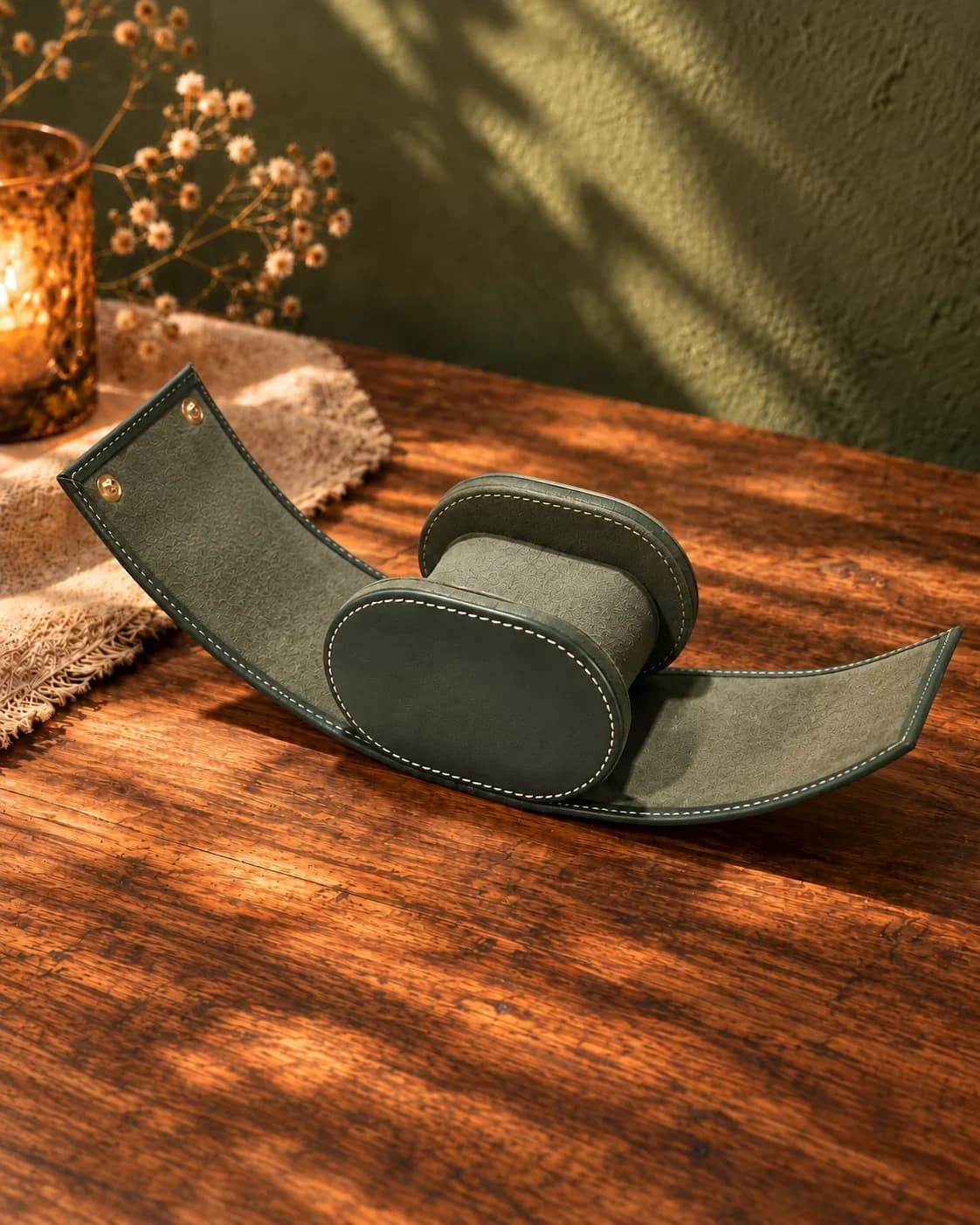 Étui à montre en cuir