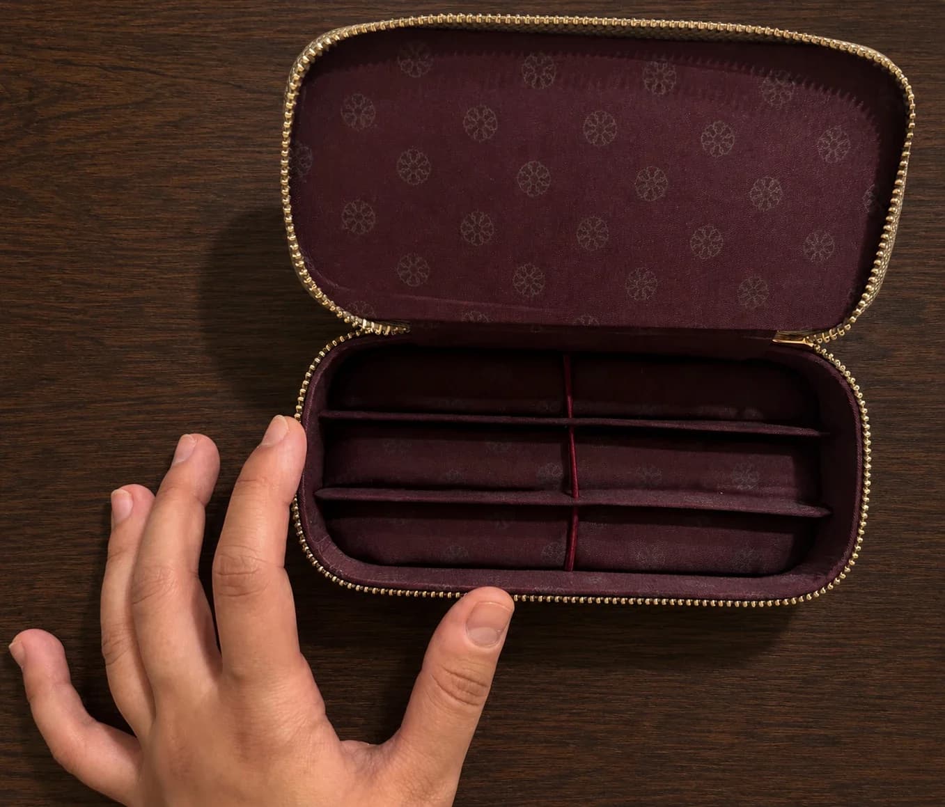 Trousse à stylos en cuir véritable