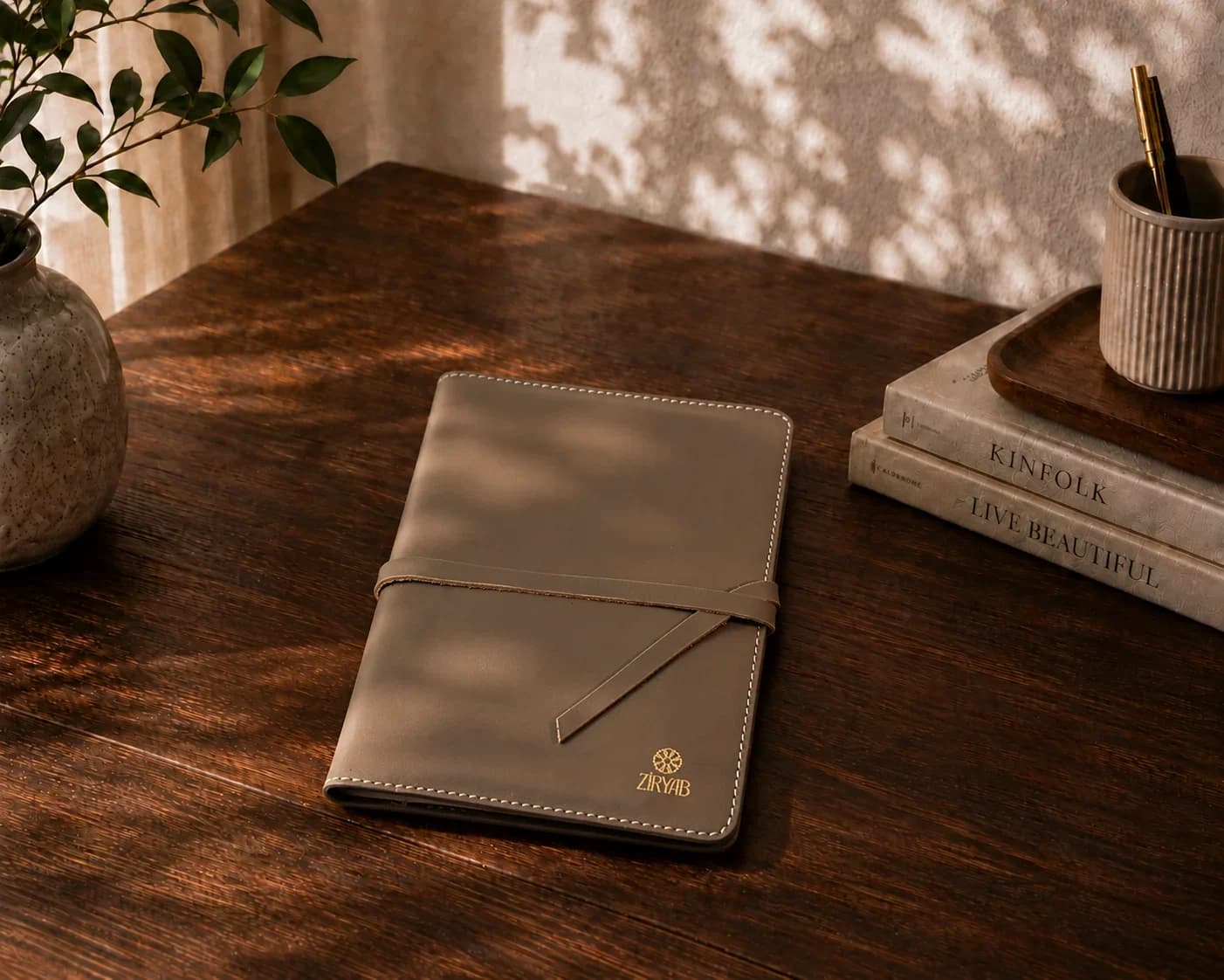 Organiseur en cuir véritable
