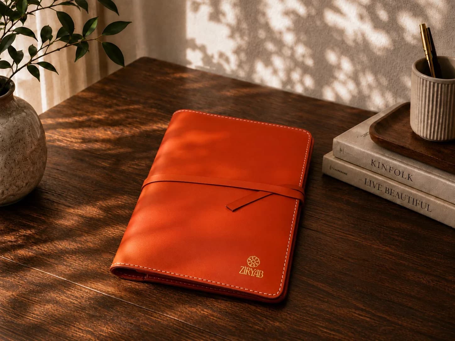 Organiseur en cuir véritable