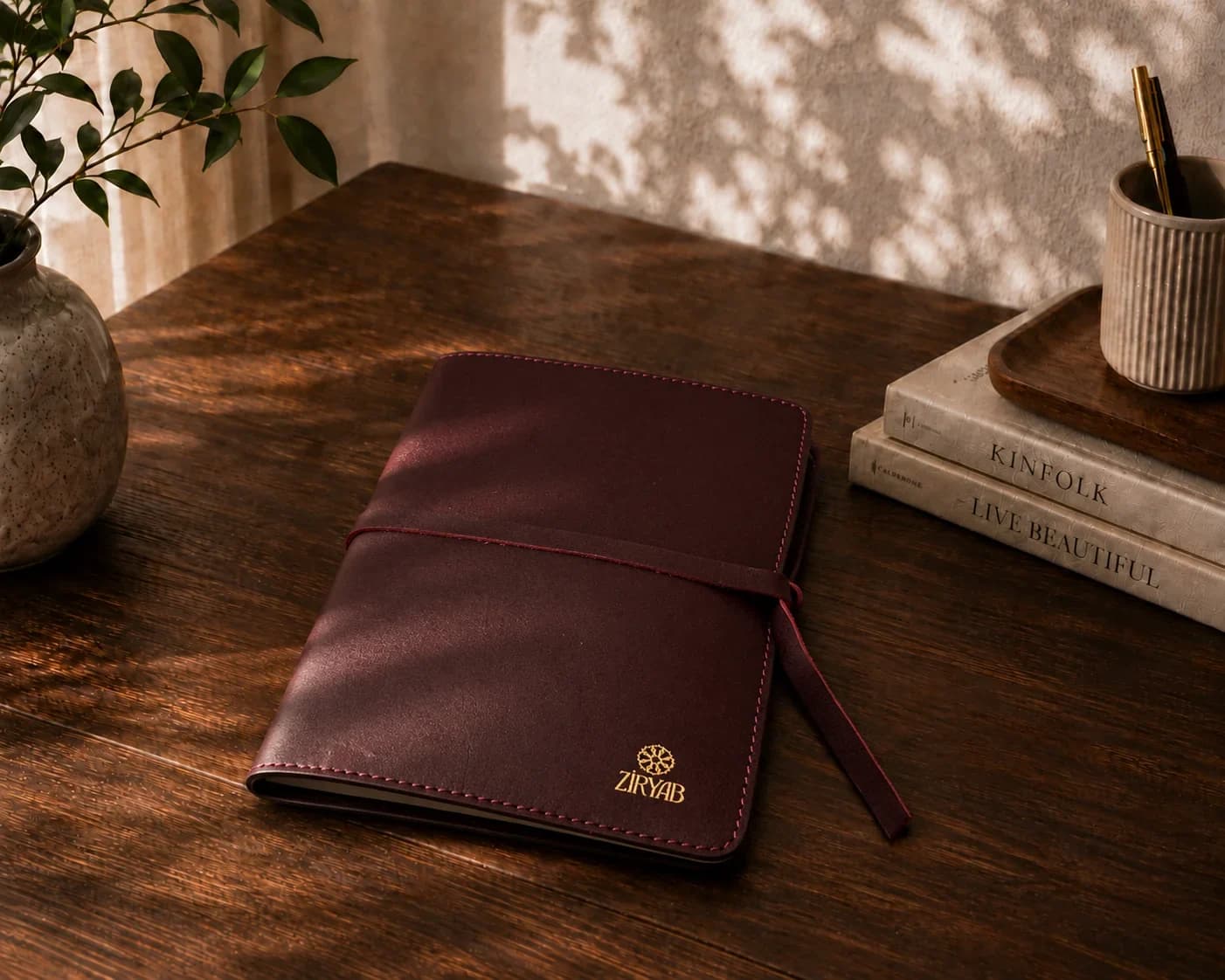 Organiseur en cuir véritable