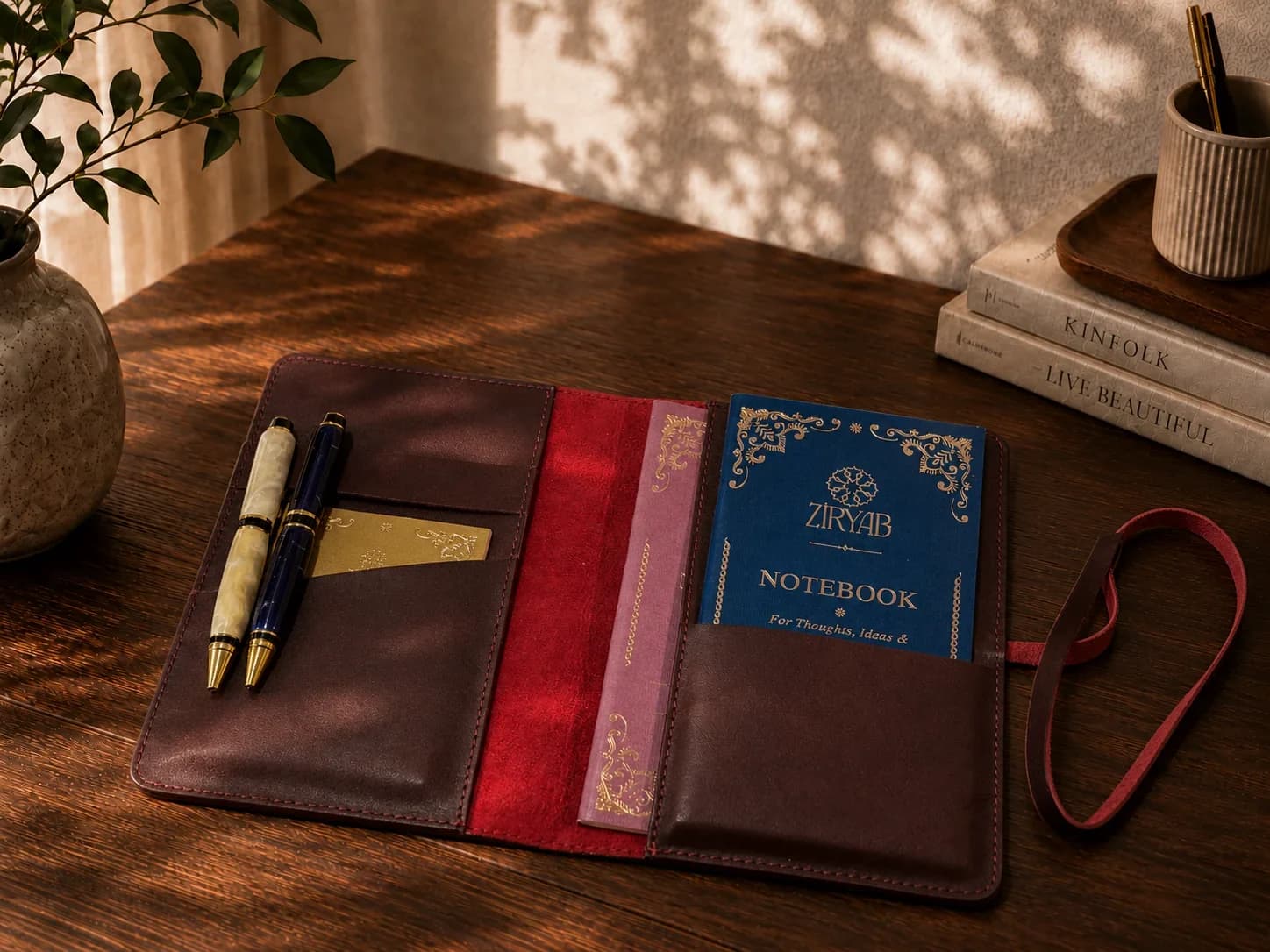 Organiseur en cuir véritable