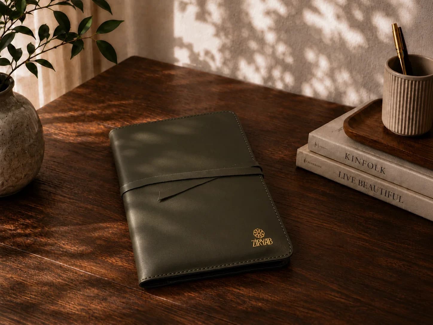 Organiseur en cuir véritable