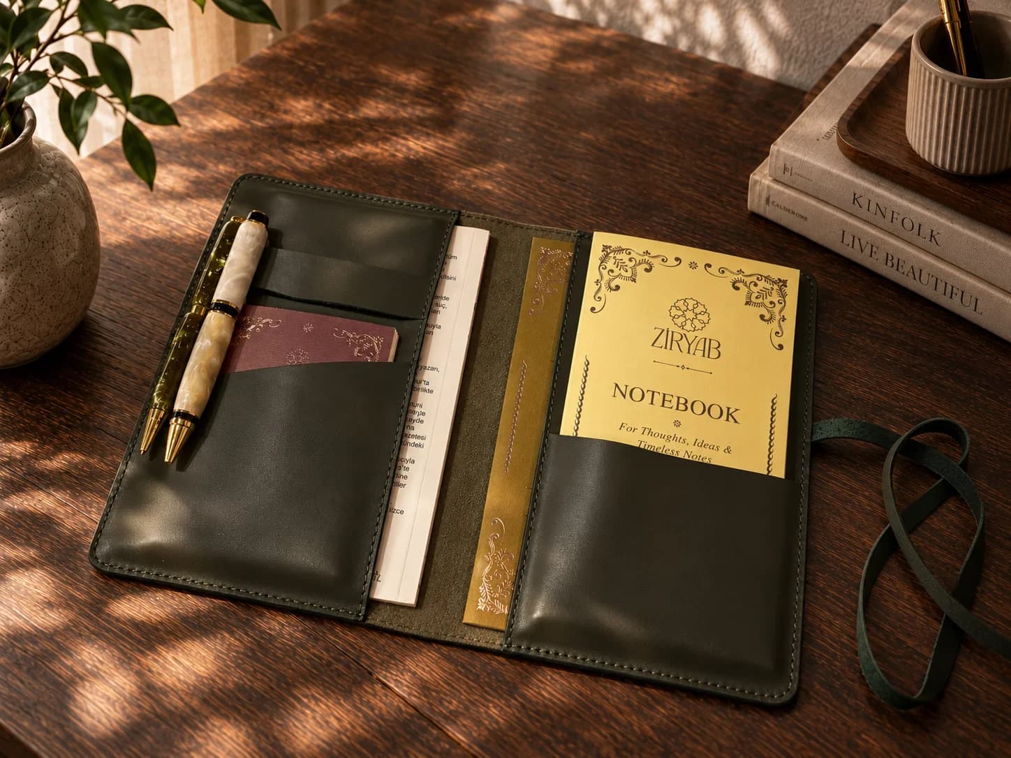 Organiseur en cuir véritable
