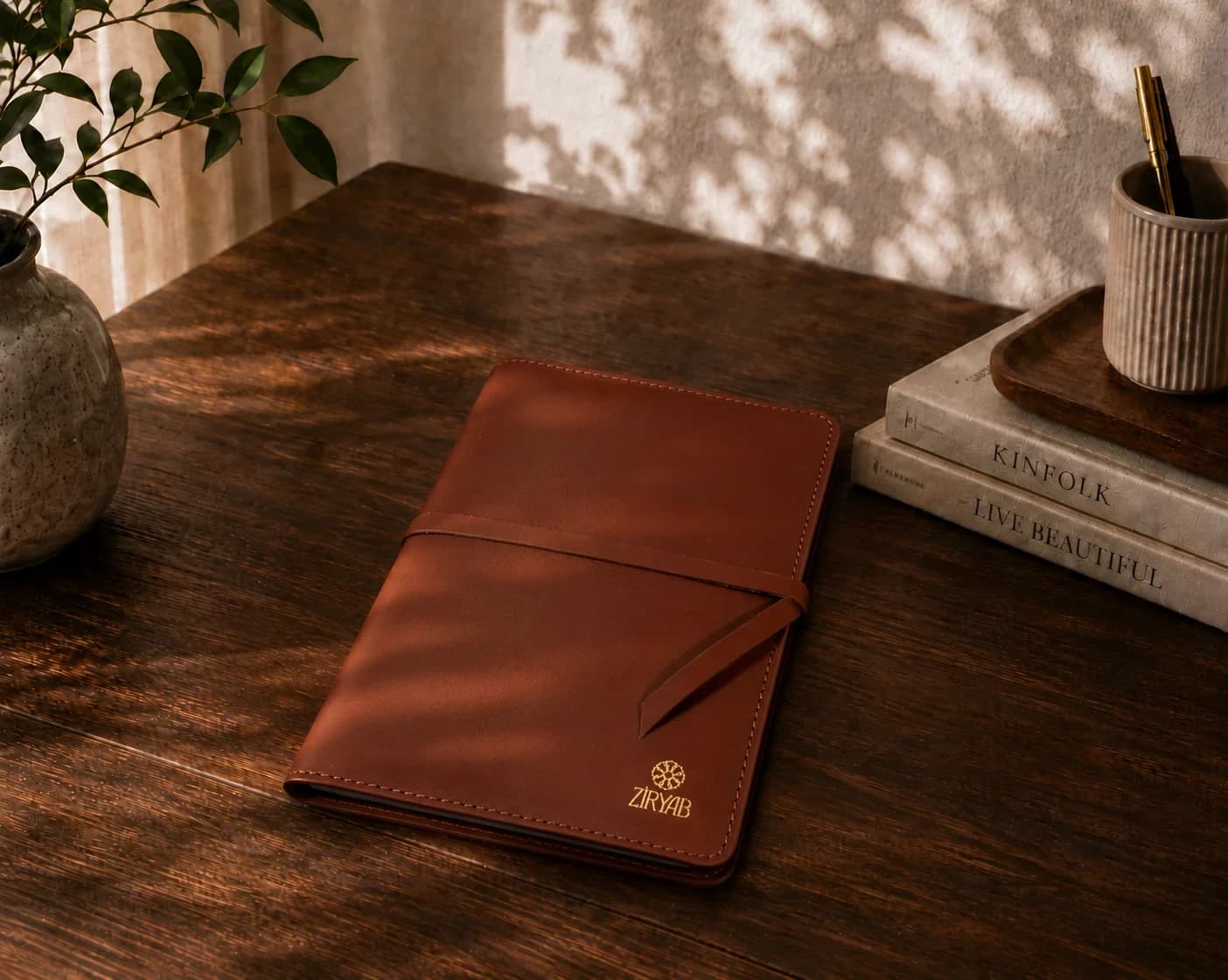 Organiseur en cuir véritable