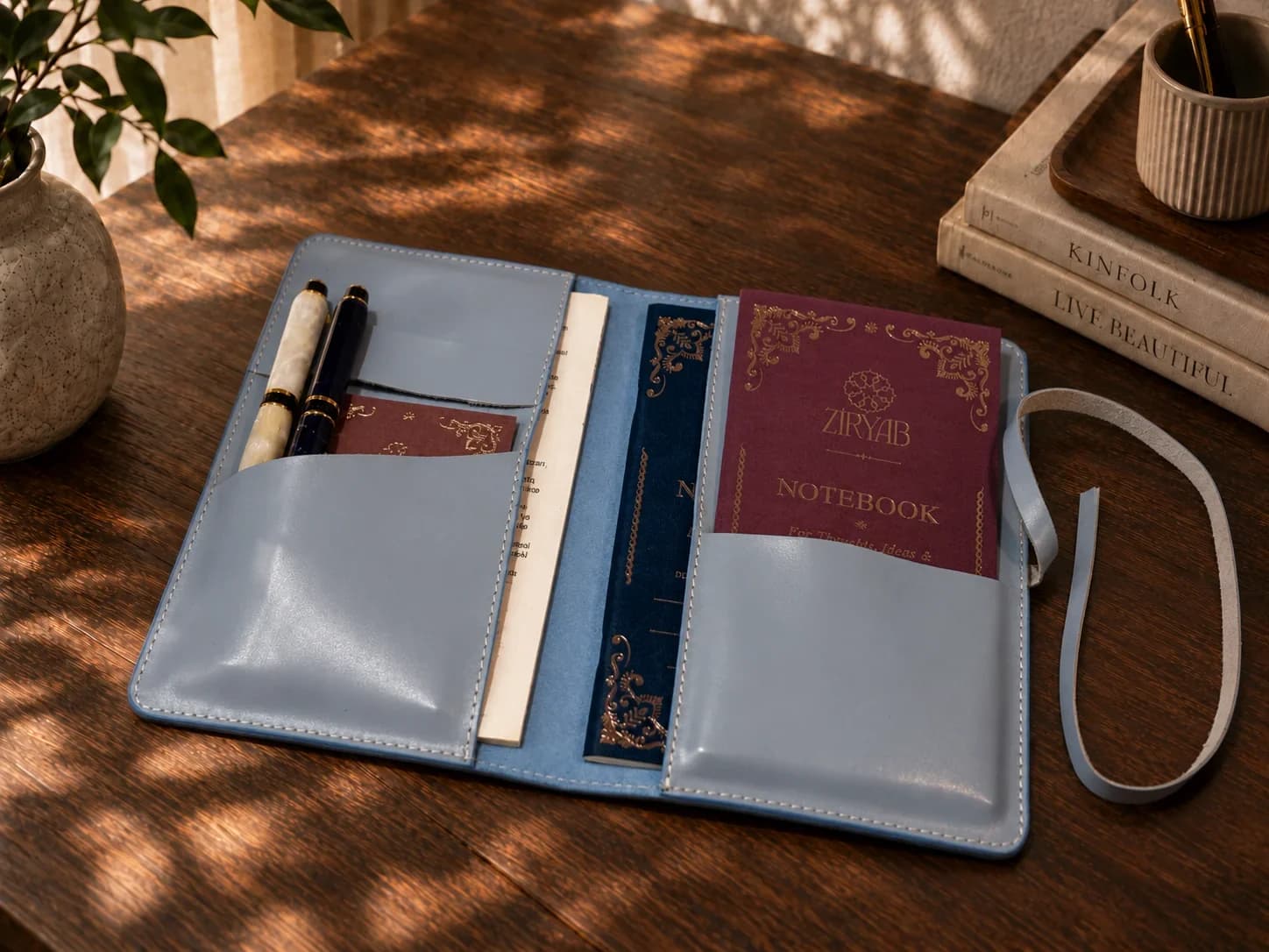 Organiseur en cuir véritable